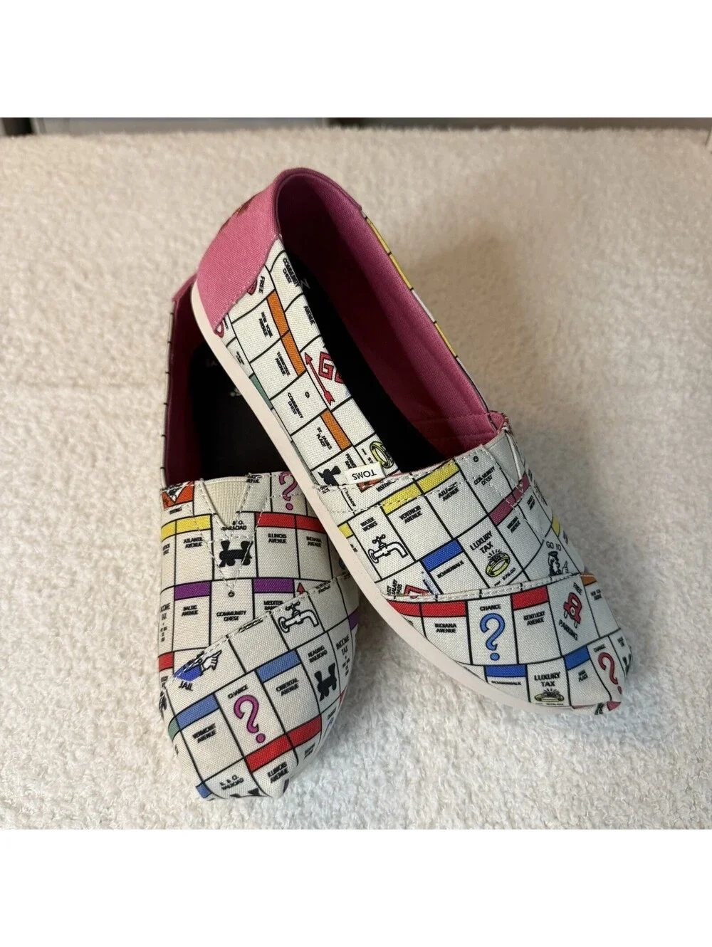 TOMS x Monopoly Alpargata Women’s 6.5 Limited Edition Slip On Shoes NWT